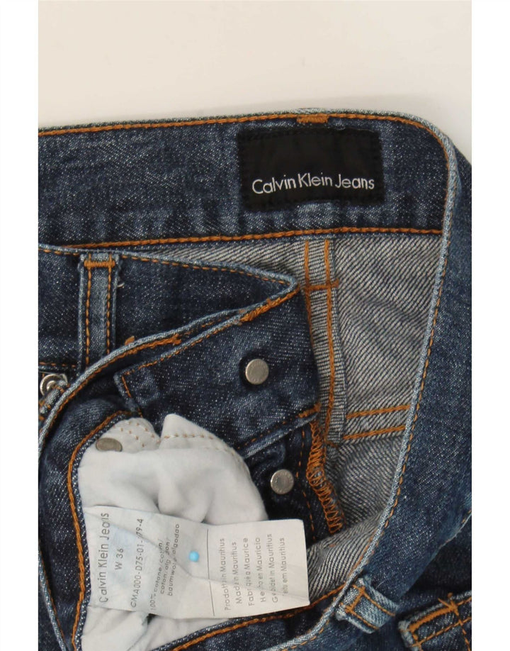 Calvin Klein Straight Jeans til mænd W36 L33 Blå Bomuld