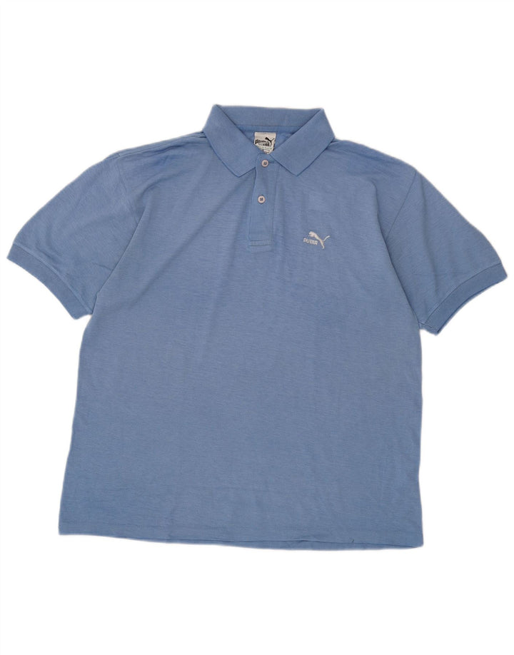 PUMA Poloshirt til mænd Medium blå bomuld