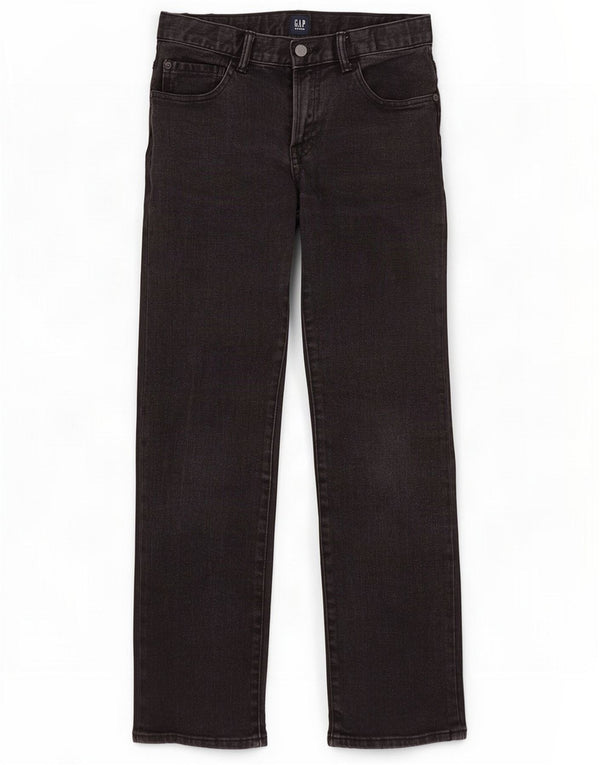 Gap Girls Straight Jeans 13-14 år W28 L29 Black Cotton