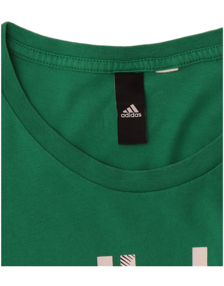 Adidas Herre grafisk T-shirt Top Medium Grøn