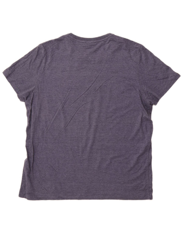 Superdry grafisk T-shirt top til mænd 3XL marineblå nålestribet bomuld