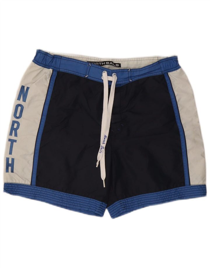 North Sails Herre grafiske svømmeshorts Medium Navy Blue Colourblock