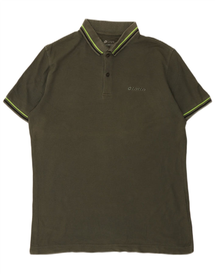 LOTTO Herre Life's Polo Shirt Stor Khaki Bomuld