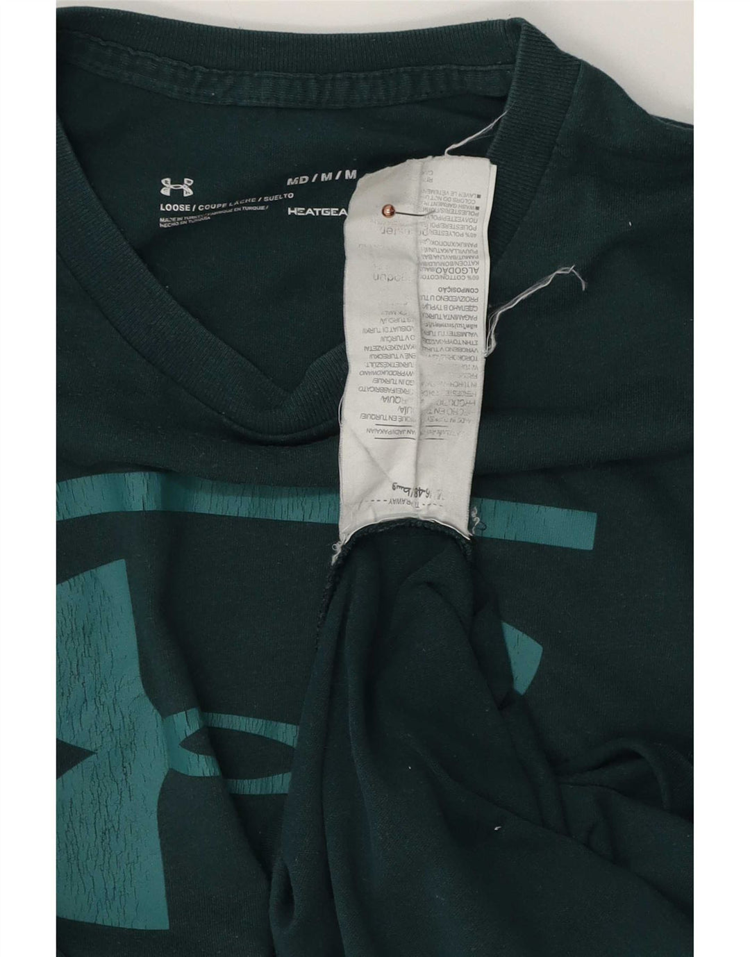 Under Armour Herre grafisk T-shirt Top mellemgrøn bomuld