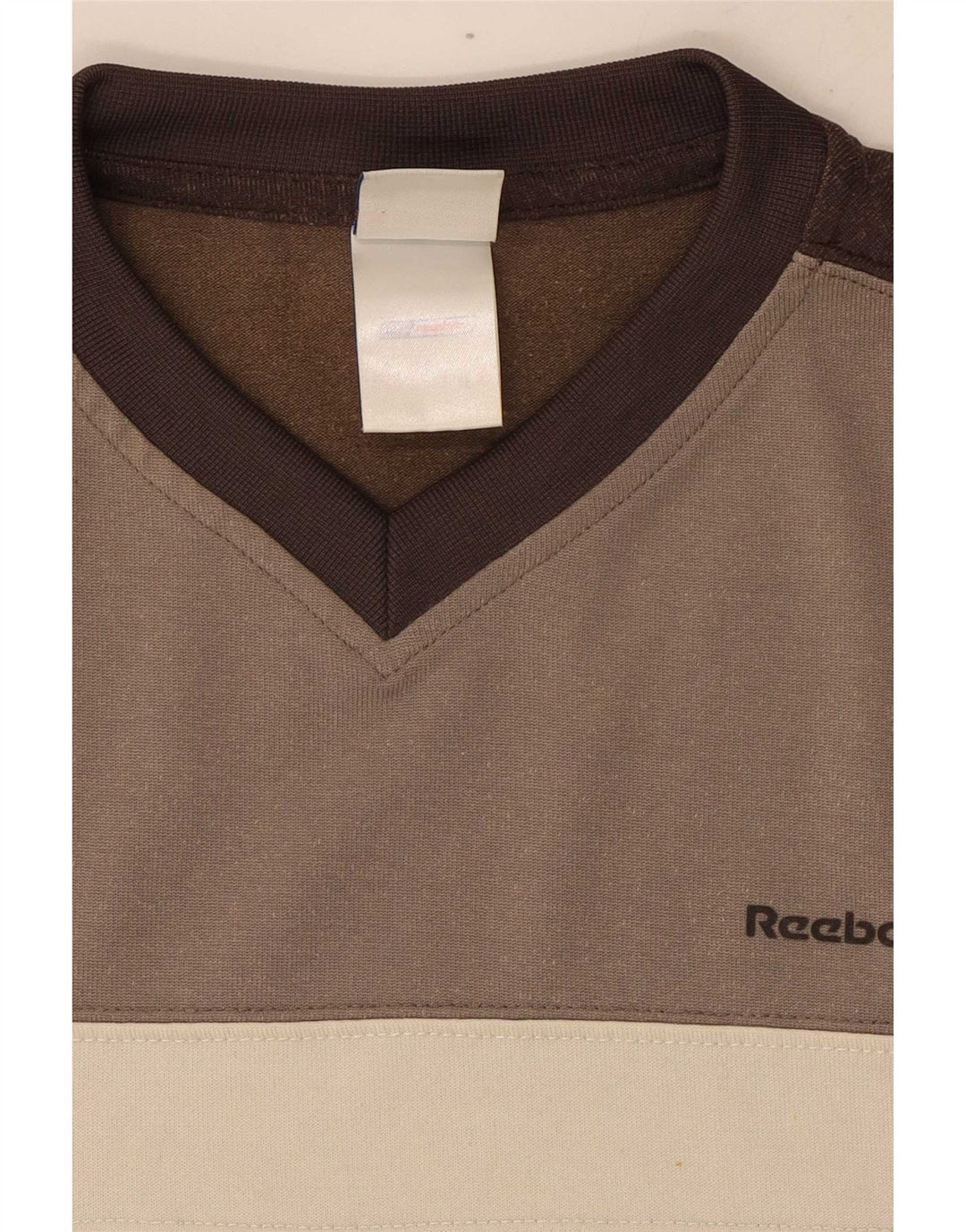 Reebok Herre T-Shirt Top Lille Brun Colourblock