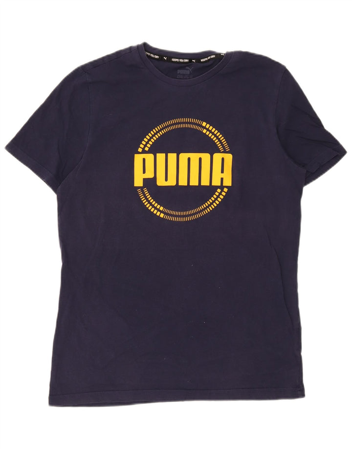 Puma drenge grafisk t-shirt top 15-16 år marineblå
