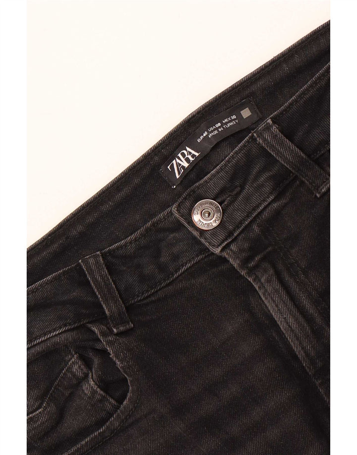 Zara Dame Slim Jeans EU 40 Medium W30 L27 Sort