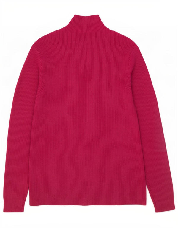 Marks & Spencer Womens Turtle Neck Jumper Sweater UK 14 Large Purple