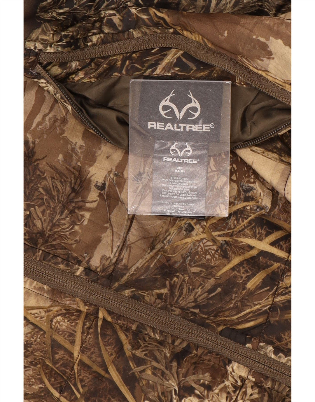 REALTREE Mens Reversible Gilet IT 54/56 3XL Brun Camouflage Polyester