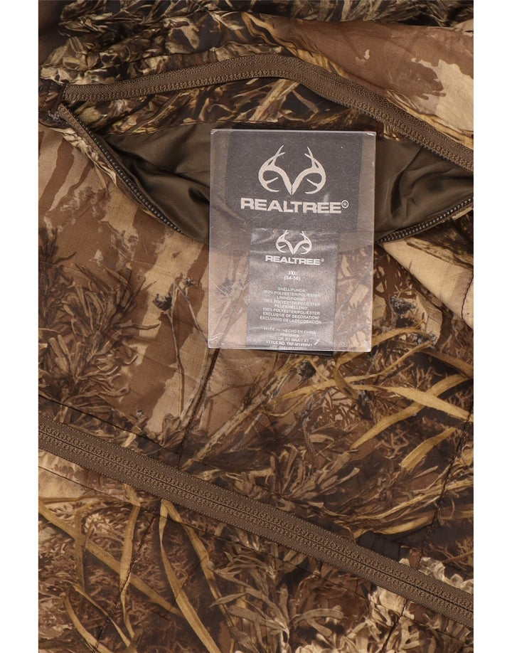 REALTREE Mens Reversible Gilet IT 54/56 3XL Brun Camouflage Polyester