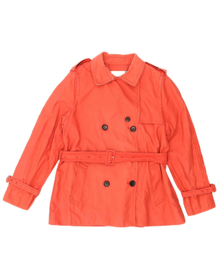 Træner Kvinder Kort Trench Coat UK 18 XL Rød Bomuld
