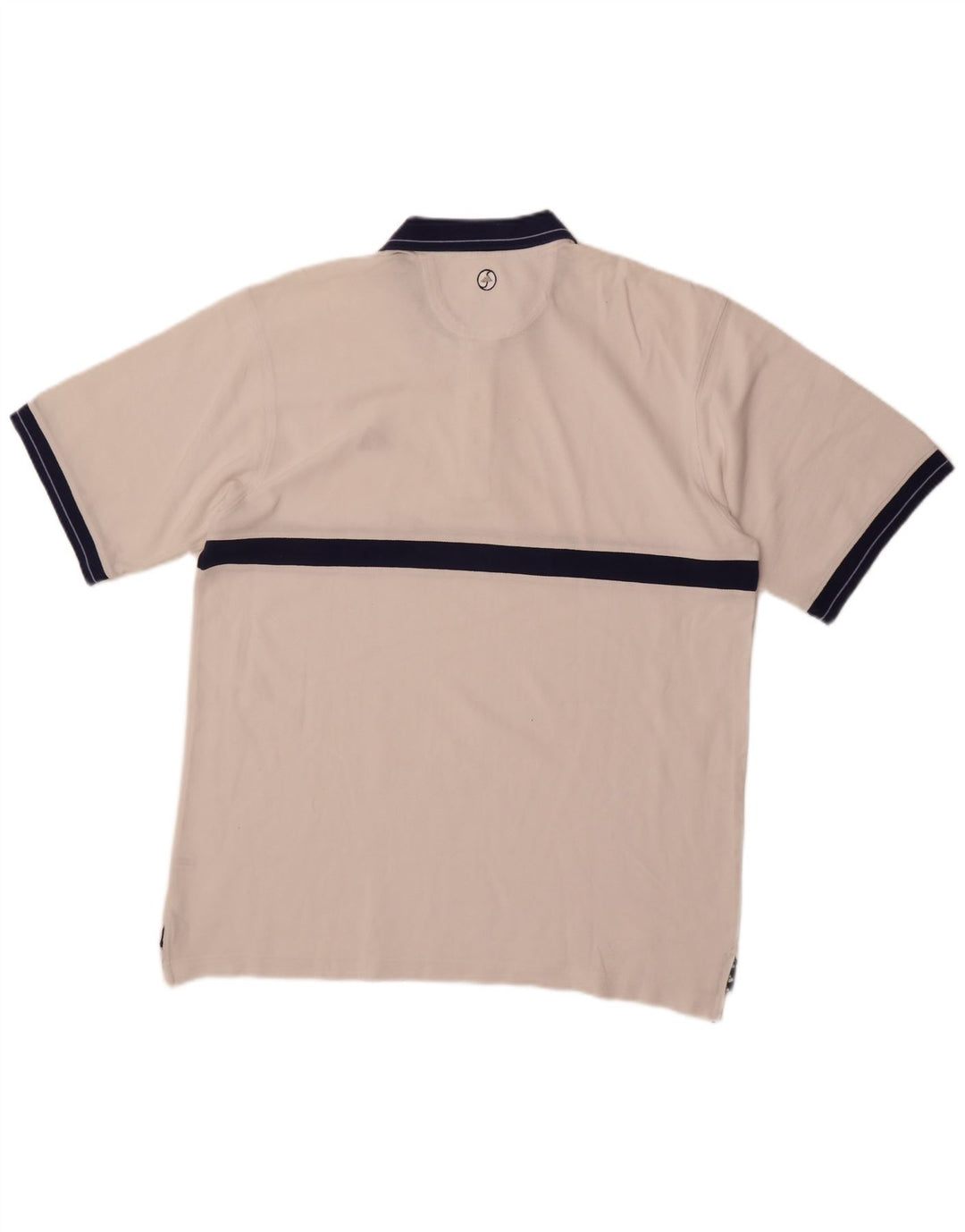 Adidas Polo Shirt til mænd UK 40/42 Medium White Colourblock Bomuld