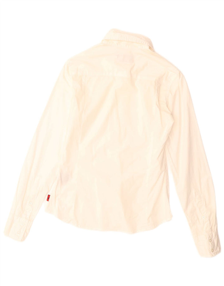 KAPPA Womens Shirt UK 6 XS Off White Cotton