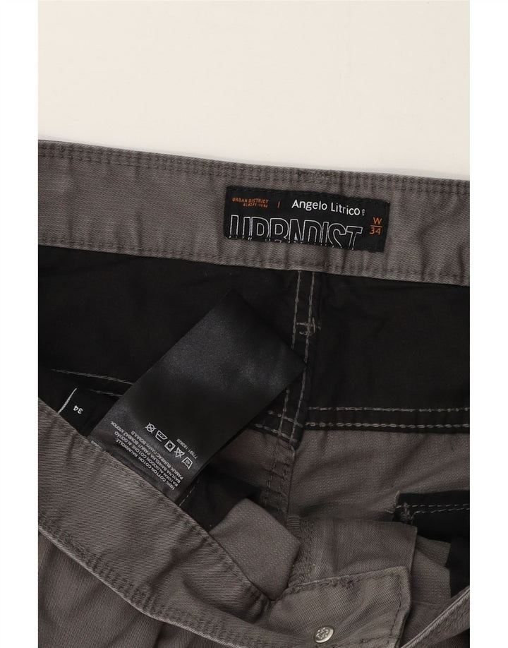 Angelo Litrico Herre Cargo Shorts W34 Large Grå Bomuld