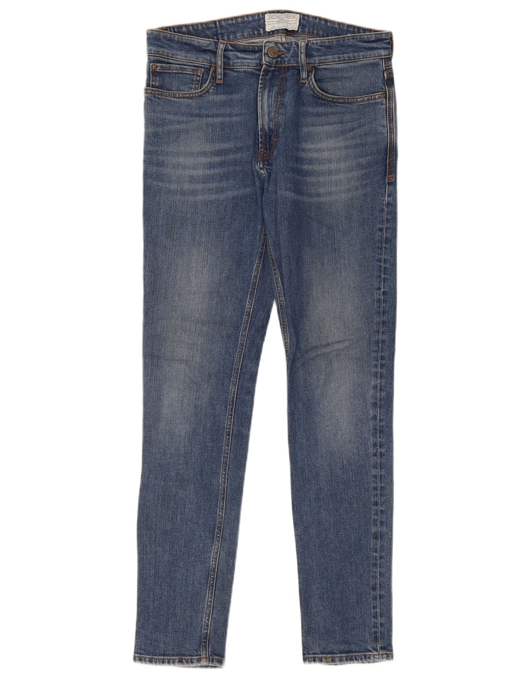 Fat Face Dame Slim Jeans W32 L32 Blå Bomuld