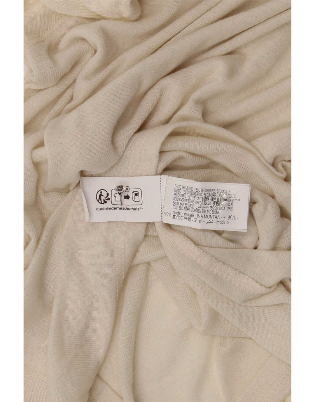 Zara Dame Top Langærmet UK 8 Small White Modal
