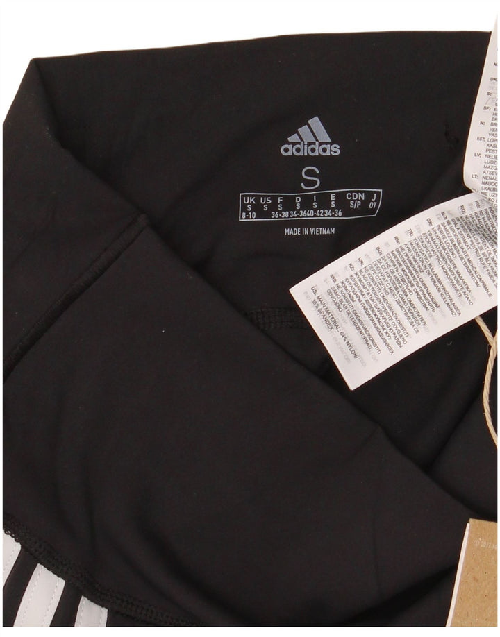 Adidas Dame Capri Leggings UK 8/10 Small Black Nylon