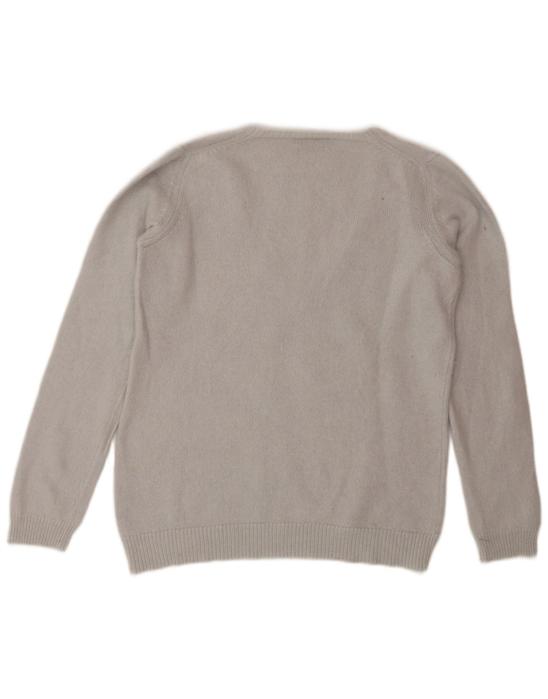 Massimo Dutti Dame V-hals sweater UK 12 Medium Grå