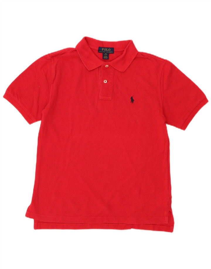 RALPH LAUREN Polo Shirt 10-11 År Medium Rød Bomuld