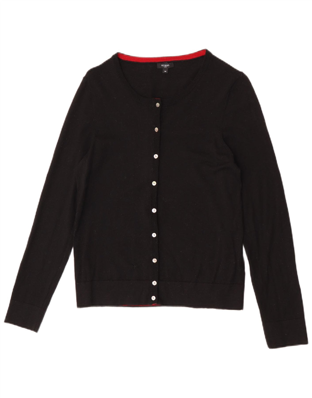 Hobbs Dame Cardigan Sweater UK 14 Medium Sort Uld