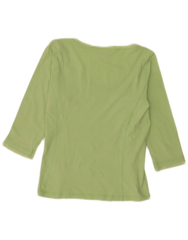 Champion Womens Heritage Classics Crop Top 3/4 ærme UK 14 Large Green
