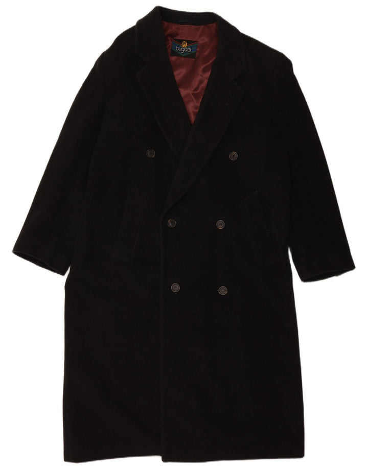 BUGATTI Herre Loose Fit Dobbeltradet Frakke IT 48 Medium Sort Uld
