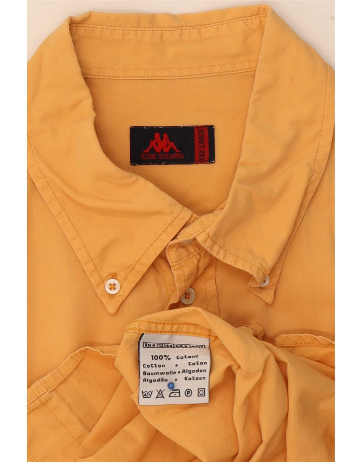 Kappa kortærmet herreskjorte 3XL orange bomuld