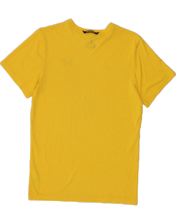 JORDAN Mens T-Shirt Top Small Yellow Polyester Vintage Jordan and Second-Hand Jordan from Messina Hembry 