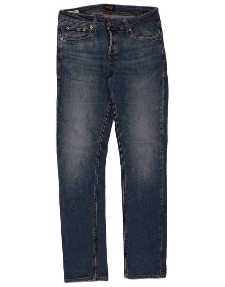 Jack & Jones Herre GLENN Slim Jeans W31 L32 Blå Bomuld