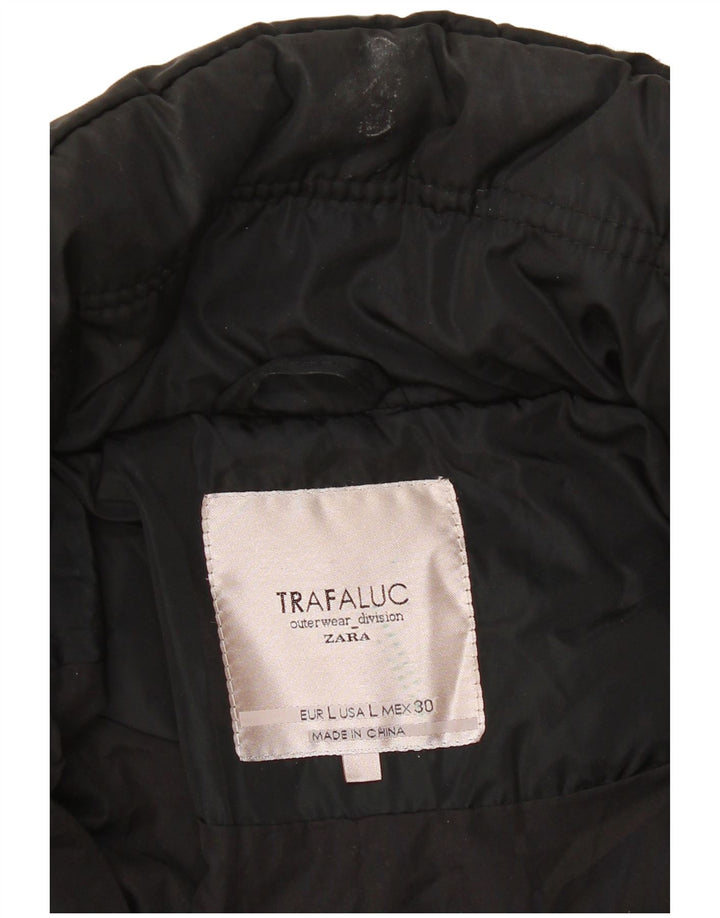 ZARA Trafaluc hættejakke til mænd UK 14 Large Black
