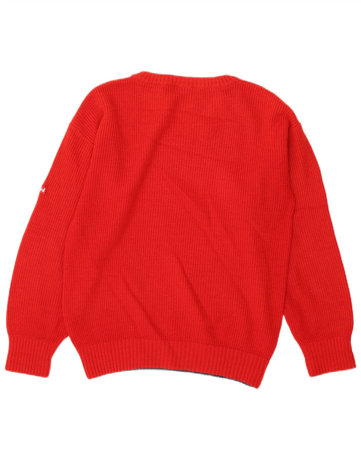 Ivy Oxford Herre Crew Neck Jumper Sweater Medium Rød Uld