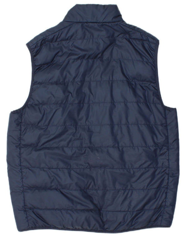 Adidas Herre grafisk polstret Gilet UK 40 Large Navy Blue