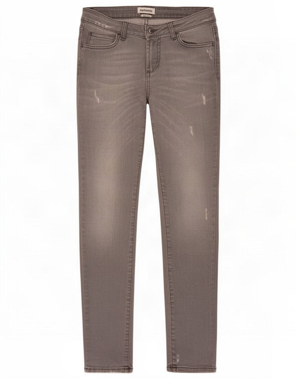Roy Rogers Womens Distressed Skinny Jeans W26 L29 Grey Cotton