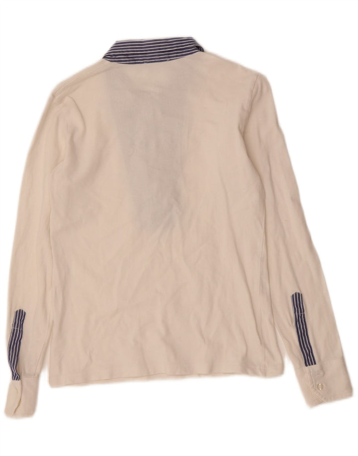 FRED PERRY Girls Pullover Shirt 11-12 Years Large White Colourblock Vintage Fred Perry and Second-Hand Fred Perry from Messina Hembry 