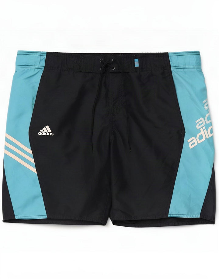 Adidas Grafiske svømmeshorts til mænd Medium Marineblå Colourblock Polyester