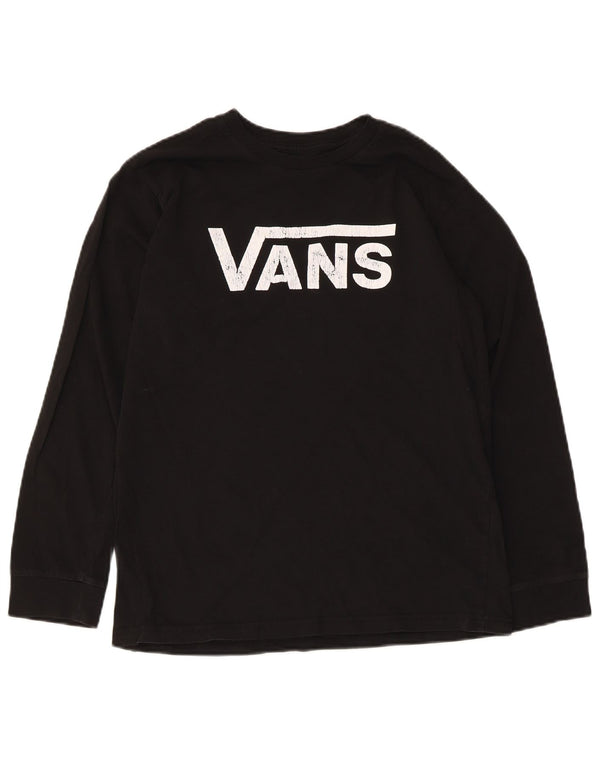 Vans Boys Classic Fit Grafisk Top Langærmet 14-15 år XL Sort Bomuld