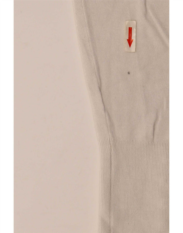 Zara sweater med rund hals til kvinder UK 12 Medium White Viscose