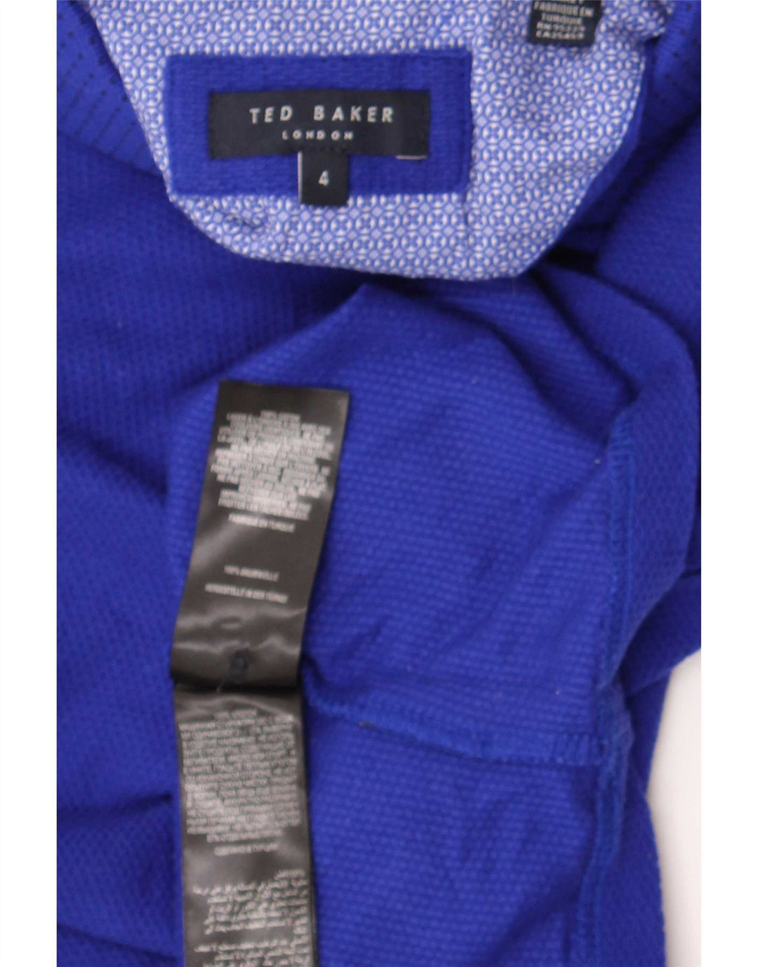 Ted Baker herre poloskjorte str. 4 Large Blue Cotton