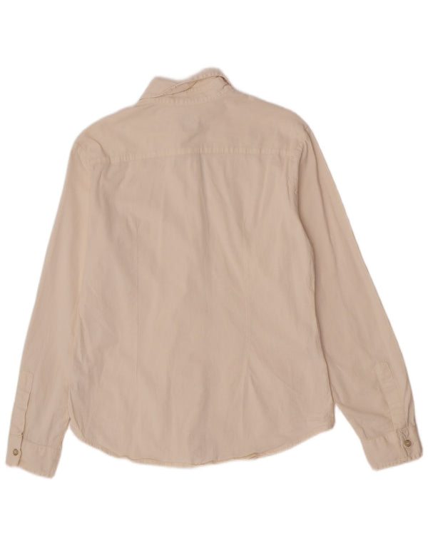 Think Pink Womens Regular Fit skjorte UK 14 Medium Off White Bomuld