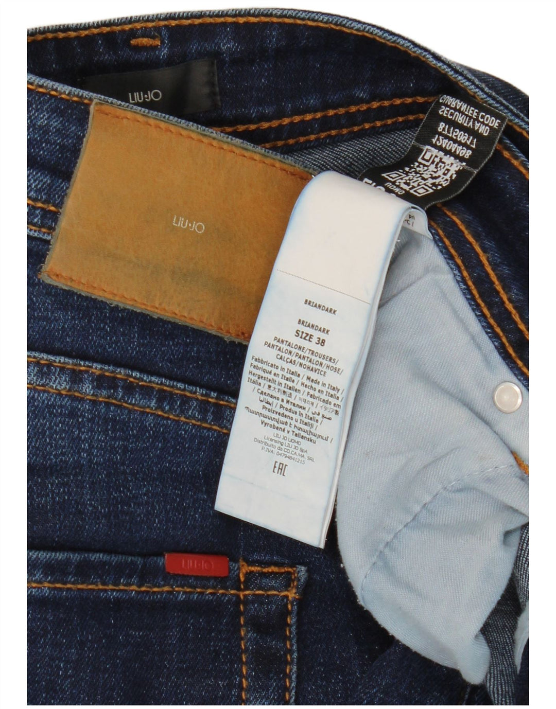 LIU JO Herre Regular Fit Straight Jeans W38 L32 Blå Bomuld