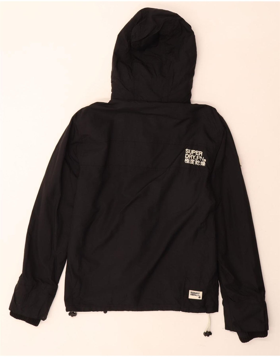 Superdry Herre The Windcheater Graphic Windbreaker Jacket UK 34 XS Sort