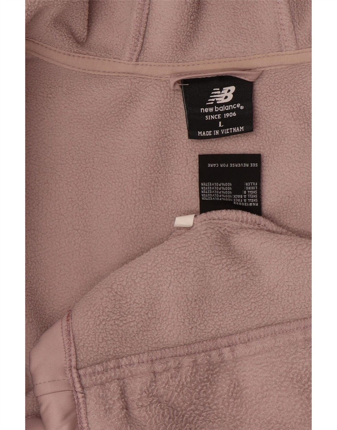 New Balance Dame hætte vindjakke UK 16 Large Purple Polyester