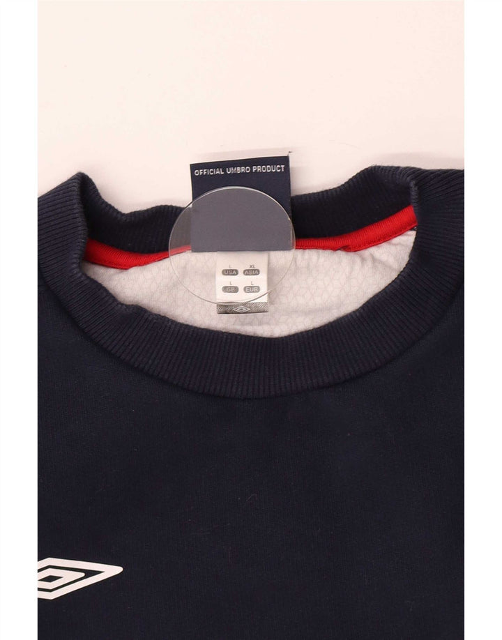 Umbro Herre Sweatshirt Jumper Large Navy Blue
