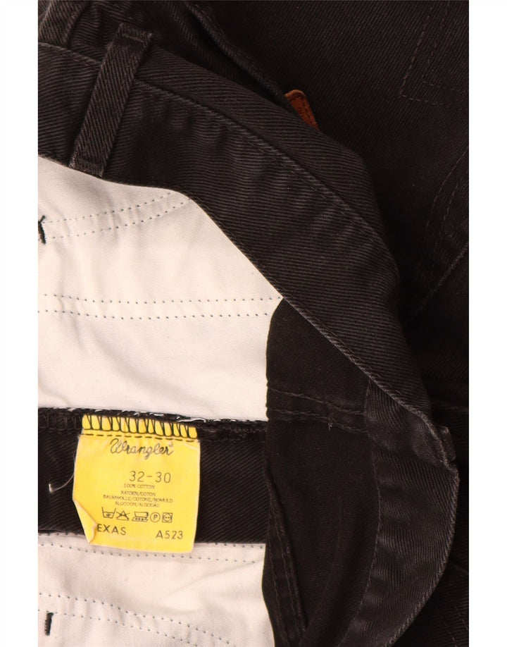 Wrangler Herre Texas Straight Jeans W32 L30 Sort Bomuld