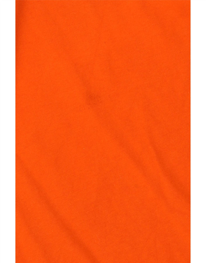 Champion Herre grafisk T-shirt Top Medium Orange Colourblock Bomuld