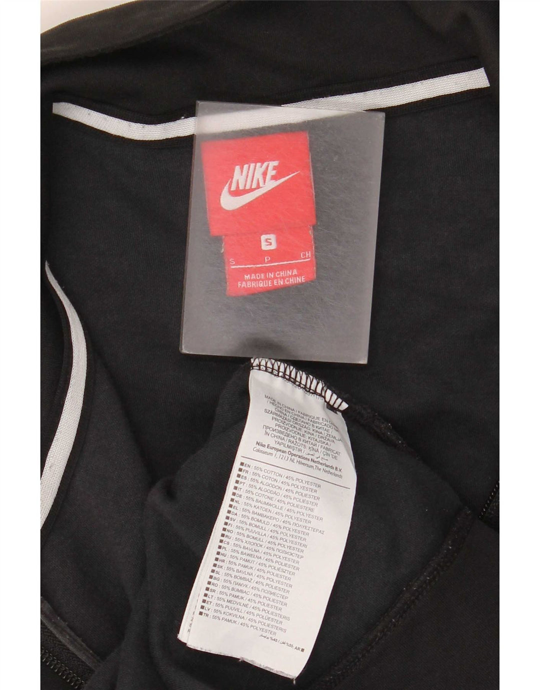 Nike træningsdragt til mænd, topjakke, lille sort Colourblock Bomuld
