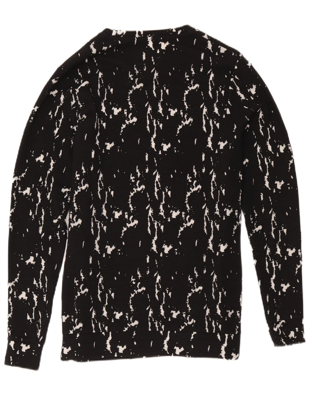 Guess Herre abstrakt mønster sweatshirt lille sort bomuld