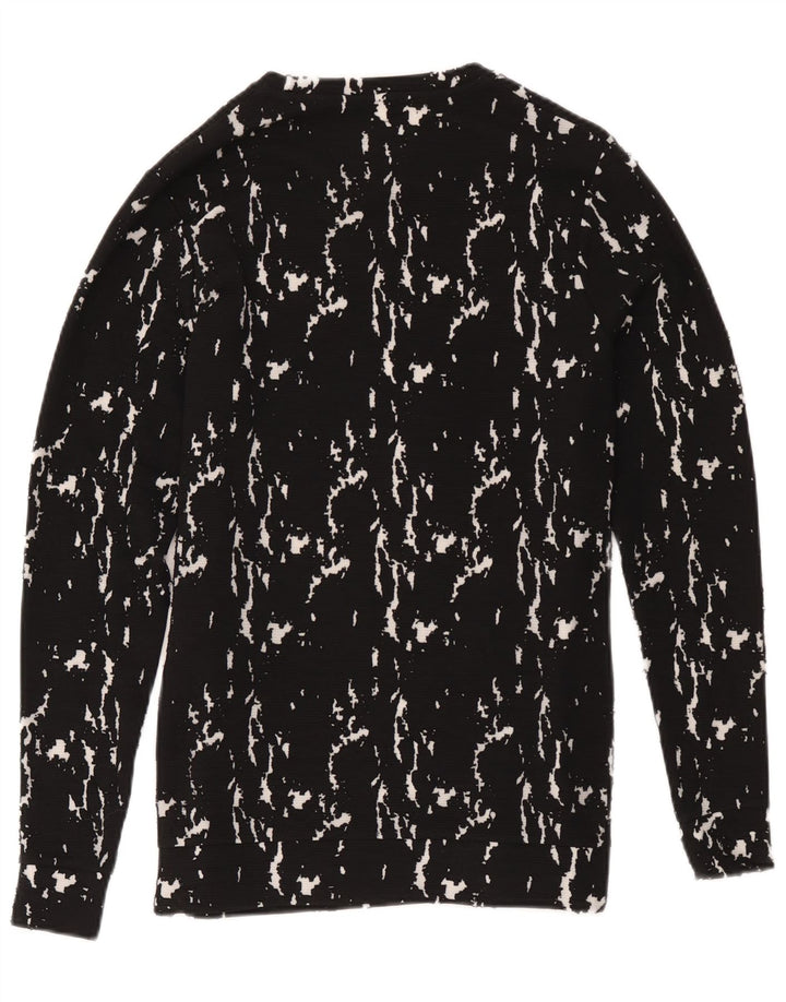 Guess Herre abstrakt mønster sweatshirt lille sort bomuld