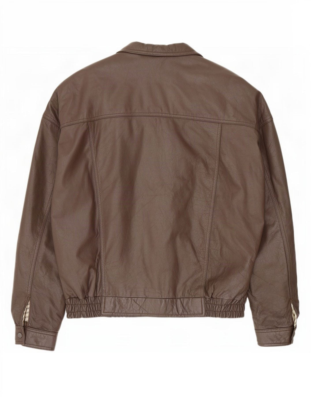 Vintage Herre Bomber Læderjakke IT 58 4XL Brun