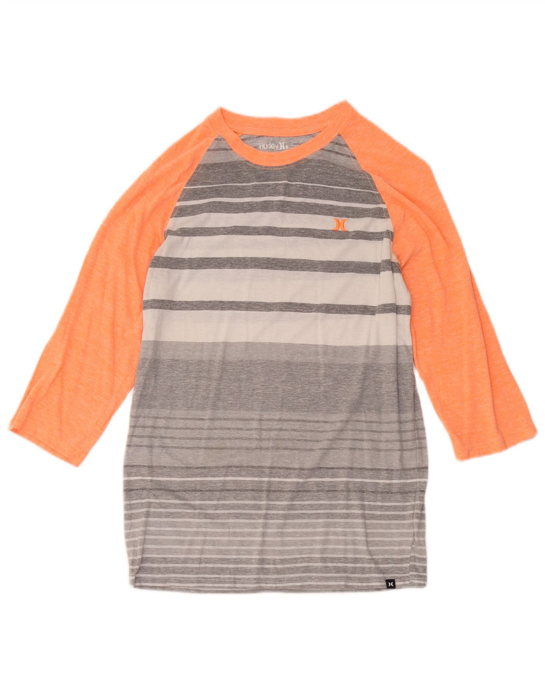 Hurley Dame Premium Fit Top 3/4 ærme UK 10 Lille grå stribet polyester